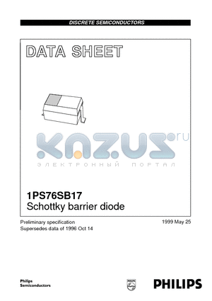 1PS76SB17 datasheet - Schottky barrier diode