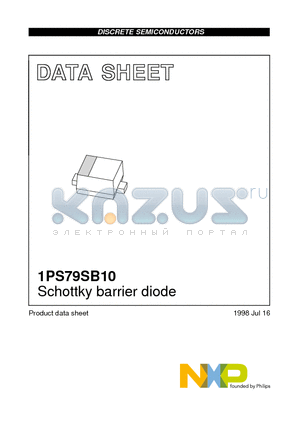 1PS79SB10 datasheet - Schottky barrier diode