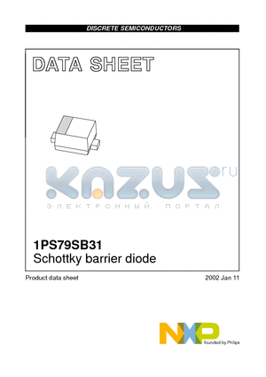 1PS79SB31 datasheet - Schottky barrier diode