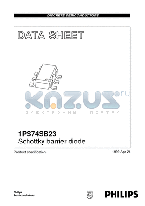 1PS74SB23 datasheet - Schottky barrier diode