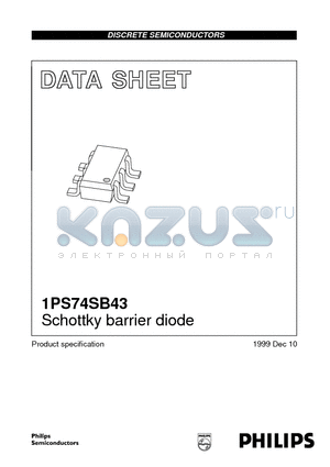1PS74SB43 datasheet - Schottky barrier diode