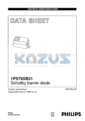1PS76SB21 datasheet - Schottky barrier diode