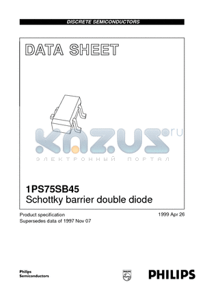 1PS75SB45 datasheet - Schottky barrier double diode