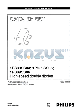 1PS89SS04 datasheet - High-speed double diodes