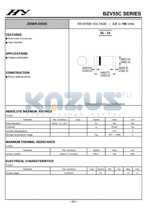 BZV55C10 datasheet - ZENER DIODE