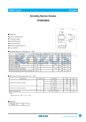 1PS88SB48 datasheet - Schottky Barrier Diodes