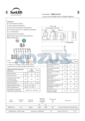 DMR14C3-B datasheet - 14.22mm (0.56