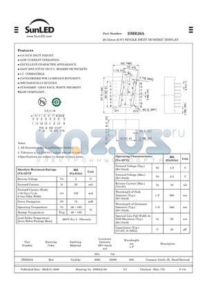 DMR20A datasheet - 20.32mm (0.8