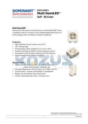 DMRG-GJS-LM datasheet - Multi LED GaP : Bi-Color