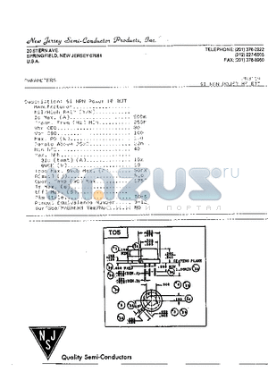 2N3119 datasheet - SI NPN POWER HF BJI MANUFACTURER