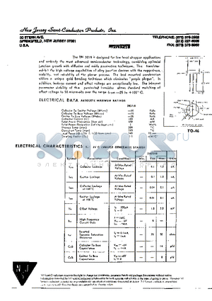 2N3218 datasheet - SPRINGFIELD, NEW JERSEY 07081