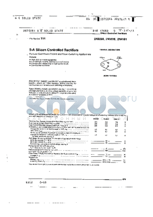 2N3228 datasheet - 5-A SILICON CONTROLLED RECTIFIERS