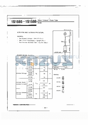 1S1585 datasheet - Silicon Epitaxial Planar Type