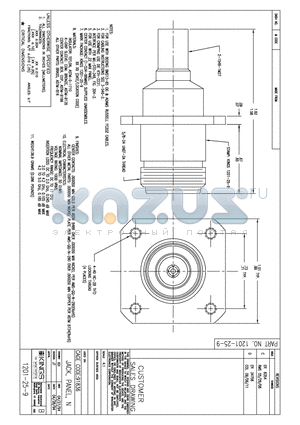 1201-25-9 datasheet - JACK, PANEL, N