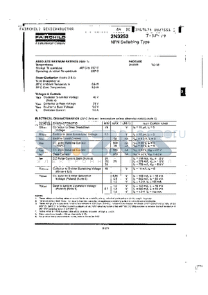 2N3253 datasheet - NPN Switching Type