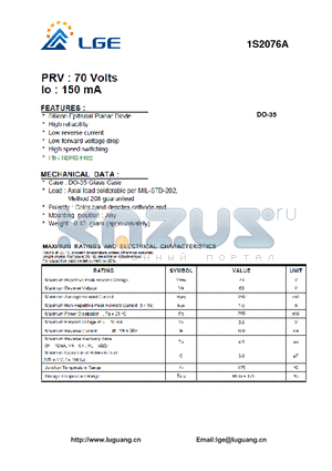 1S2760A datasheet - PRV : 70 Volts Io : 150 mA