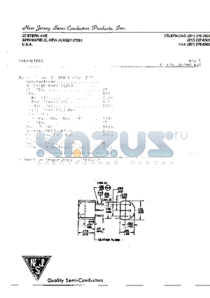 2N3415 datasheet - SI NPN LO-PWR BJT