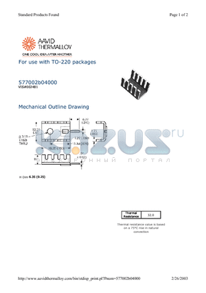 577002B04000 datasheet - For use with TO-220 packages