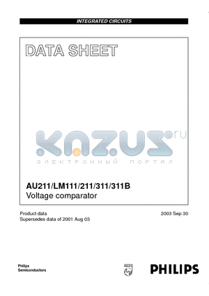AU211D datasheet - Voltage comparator
