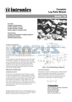 756 datasheet - Complete Log Ratio Module