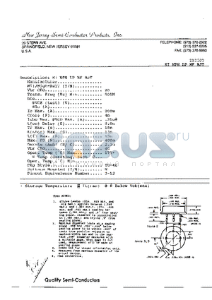 2N3509 datasheet - SI NPN LP HF BJT MANUFACTURER