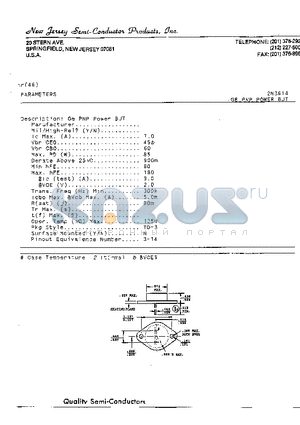2N3614 datasheet - GE PNP POWER BJT