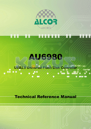 AU6980 datasheet - Universal USB2.0 Flash Disk Controller Technical Reference Manual