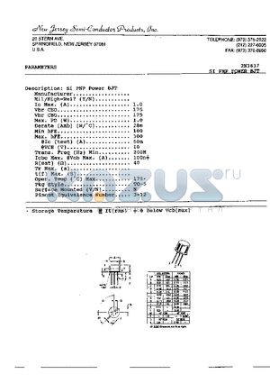 2N3637 datasheet - SI PNP POWER BJT