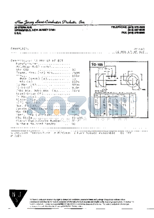 2N3643 datasheet - SI NPN LP HF BJT