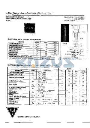 2N3677 datasheet - ABSOLUTE MAXIMUM RATING