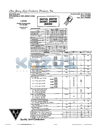 2N3720 datasheet - POWER TRANSISTORS PNP SILICON