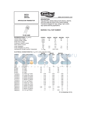 2N3724 datasheet - NPN SILICON TRANSISTOR