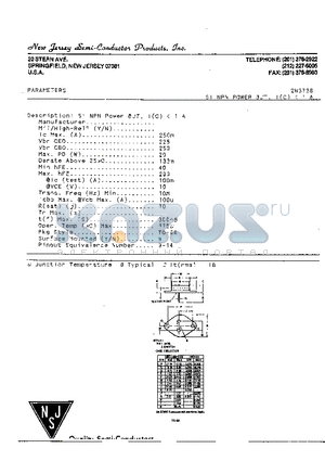 2N3738 datasheet - SI NPN POWER BJT
