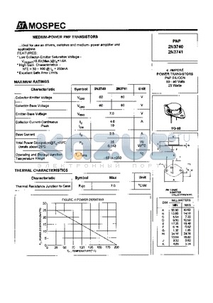 2N3740 datasheet - POWER TRANSISTORS(4A,25W)