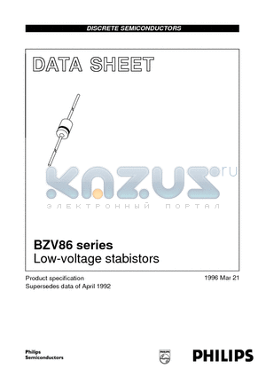 BZV86-1V4 datasheet - Low-voltage stabistors