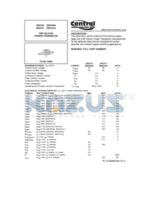 2N3740_11 datasheet - PNP SILICON POWER TRANSISTOR