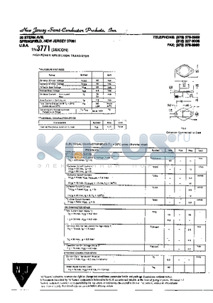 2N3771 datasheet - HIGH-POWER NPN SILICON TRANSISTOR