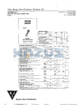 2N3797 datasheet - MOSFET LOW-POWER AUDIO