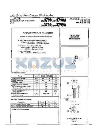 2N3799A datasheet - PNP SILICON ANNULAR TRANSISTORS