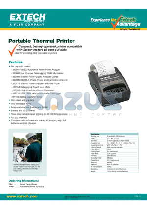 757057 datasheet - Portable Thermal Printer