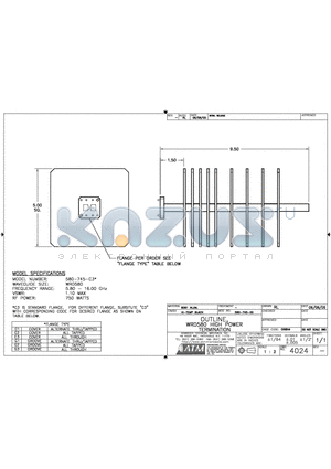 580-745-C3 datasheet - OUTLINE, WRD580 HIGH POWER TERMINATION