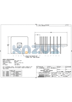 580-745A-G1 datasheet - OUTLINE WRD580 HIGH POWER TERMINATION