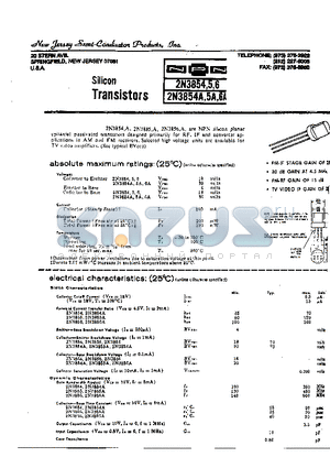 2N3855 datasheet - SILICON TRANSISTORS