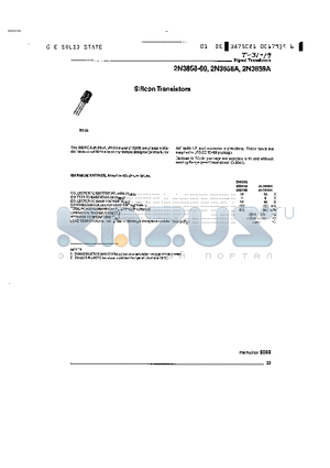 2N3858 datasheet - SILICON TRANSISTORS