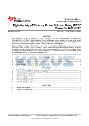 2N3904 datasheet - High-Vin, High-Efficiency Power Solution Using DC/DC Converter With DVFS