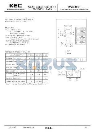 2N3906S datasheet - EPITAXIAL PLANAR PNP TRANSISTOR (GENERAL PURPOSE, SWITCHING)