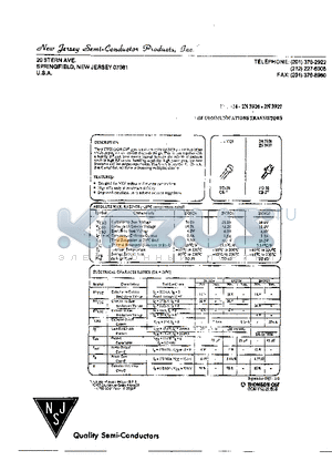 2N3926 datasheet - COMMUNICATIONS TRANSISTORS