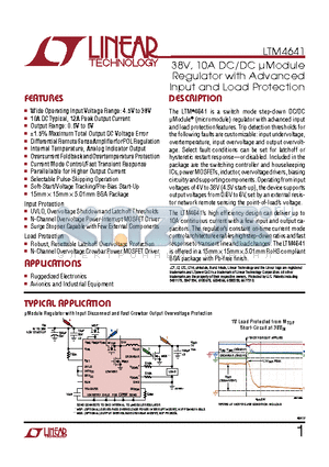 12066D226MAT2A datasheet - 38V, 10A DC/DC lModule Regulator with Advanced Input and Load Protection