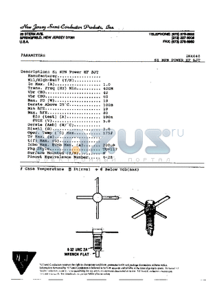 2N4040 datasheet - SI NPN POWER HF BJT