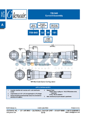 759-840-32-36-181_10 datasheet - Conduit Assembly